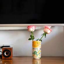 MOUGIGI Cute Medium Ceramic Flower Vase - Colorful Boho Decor With Unique Abstract Round Design For Weddings, Mother's Day, And Friends - Ideal For Displaying Flowers Or Pens - Boho Vase - View 2