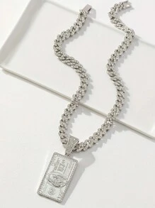 1 szt. Fajny modny naszyjnik z kryształkami w stylu hip-hop, odpowiedni dla mężczyzn i kobiet, do codziennego noszenia, na Boże Narodzenie, Nowy Rok, prezent na Walentynki