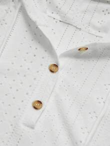 Women's Solid Color Half-Zip Casual Long Sleeve Hooded Sweatshirt With Openwork Jacquard, Spring