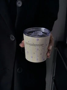 1 szt. 800 ml dwuwarstwowa butelka próżniowa ze stali nierdzewnej z wzorem w paski gwiazdy, odpowiednia do biura, restauracji, na zewnątrz i na okazje takie jak Boże Narodzenie, Walentynki, Dzień Matki