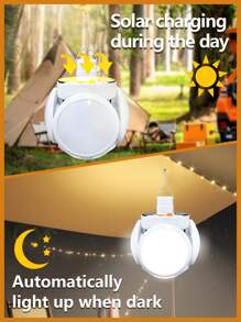 Pendellampa för solkulor i ett stycke med krok Mobil solcellscampinglampa - multifunktionell USB uppladdningsbar LED-lampa Trefunktionsljusläge Mänsklig rörelsesensor med hopfällbar design för tält, bil, hem och kontor - idealisk för nödsituationer med strömavbrott (fjärrkontroll/icke- Fjärrkontrollmodell)