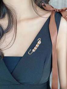 6 piezas de broches de perlas falsas, adecuados para ropa de mujer y niña, vestidos, cárdigans, pantalones, faldas, accesorios para vestir, pines para ropa, encantos de bolso, escuela