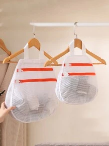 Bolsas de almacenamiento de gran capacidad, bolsa de lavandería de doble capa con cremallera para ropa interior, organizador de armario multifuncional