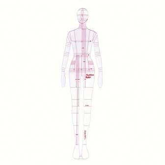 Women's Clothing Design Human Body Fashion Dynamic Diagram Ruler Hand-Painted Model Effect Diagram Template