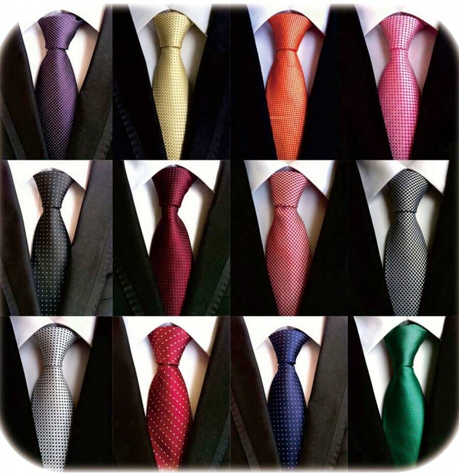 WeiShang Lot 12 PCS Classic Men's Tie Necktie Woven JACQUARD Neck Ties - Style - 查看 1