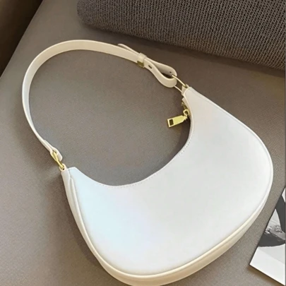 Bolsa Feminina de Ombro Baguete Minimalista, Leve E Casual Para Meninas Adolescentes, Mulheres, Estudantes