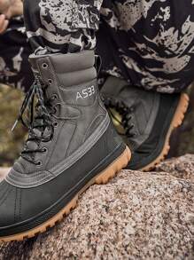 Outdoor wandelschoenen, woestijnlaarzen, veiligheidswerkschoenen, lichtgewicht en duurzame militaire gevechtslaarzen, comfortabele hoge schoenen, modieuze nieuwe Triangle Delta bergschoenen voor heren - Zwart - Bekijken 9