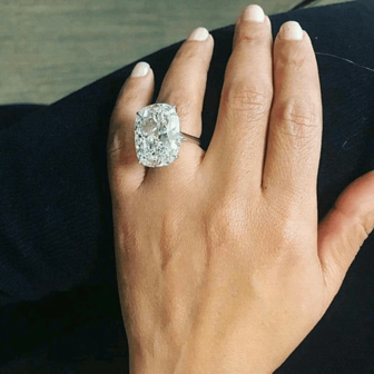 精致大号圆形切割白色锆石戒指，女士订婚婚礼休闲派对珠宝