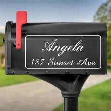 1Pc Sticker Label That Allows Customization Of Mailbox Name And Address,Used For Mailboxes And Doorways, Doorstep,Customized Vinyl Email Number Stickers, Personalized Home Address Stickers - Multicolor - View 2