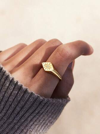 BALMORA 1 st S925 ögonmönsterring för män och kvinnor, enkla dagliga smycken, födelsedagspresent