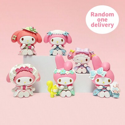 Miniso Scatola cieca Miniso MyMelody Melody Secret Tea festa, regalo carino per ragazze, ornamento figura per bambini (1 pezzo, consegna casuale)