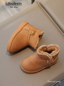 Stivali da neve per bambini per autunno/inverno, stivali con fondo antiscivolo, morbidi e imbottiti, adatti per l'uso quotidiano di bambine e bambini