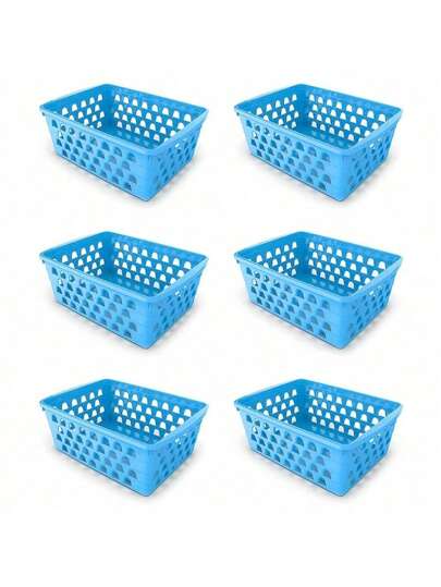 Kit 6 Cesto cestinho pequeno organizador Multiuso 16x12,5cm gaveta armario