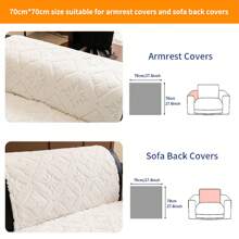 1pc Cream-Colored Plush Sofa Cover, Non-Slip Sofa Pad For Home Use In Autumn/Winter, Pet-Friendly Sofa Protector, Suitable For Bedroom, Living Room, Office, Home Decor