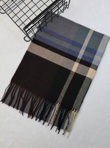 Classic Plaid Scarf, Versatile Boyfriend Gift, High-Quality Reversible Warm Scarf For Men And Women, Suitable For Autumn/Winter - Multicolor - View 2