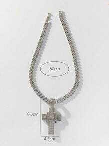 1 szt. Fajny modny naszyjnik z kryształkami w stylu hip-hop, odpowiedni dla mężczyzn i kobiet, do codziennego noszenia, na Boże Narodzenie, Nowy Rok, prezent na Walentynki