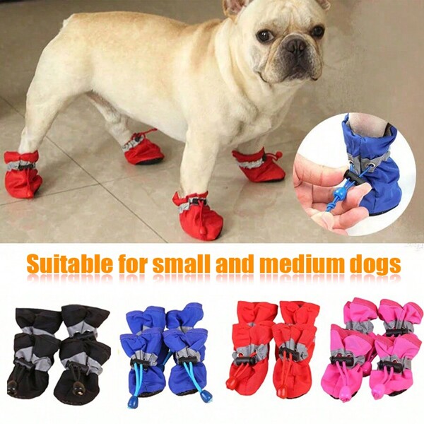 Zapatos para perro ultra delgados y transpirables mejorados - Un par de zapatos para mascotas de tela delgada, ideales para usar tanto en interiores como en exteriores, resistentes a rasguños, lavables y reutilizables. Perfectos para perros pequeños y medianos, livianos y fáciles de poner.