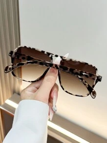1 Pair Unisex Fashion Glasses, Suitable For Beach, Outdoor Travel, And Vacation, All Season - Multicolor - View 3