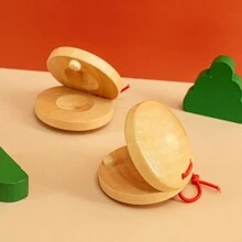 Wooden Castanet Musical Instruments, Orff Percussion Instrument Finger Castanets For Beginners, Music Lovers And Performers - Multicolor - View 10