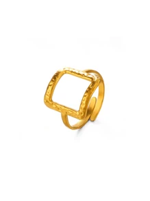 9pcs 18K Gold Plated Stainless Steel Chunky Baroque Style Rings, Gift For Women, Suitable For , Halloween, Christmas, Women's Jewelry, Gold Rings, Bohemian Style - Ring - View 9