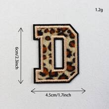 (A-Z) Leopard Letter Patches On Chenille Iron, Alphabet Patches On Alphabet Embroidered Clothing, Dresses, Hats, Jeans, Shoe Bags, DIY Supplies, Leopard,Grandma Mother's Day Gift,Mother's Day