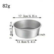 1pc/3pcs Thick 4/6/8/10 Inch Round Solid Base Baking Cake Mold Pan, Anodized Aluminum For Homemade Chiffon Cake, Non-Stick Surface Can Be Greased To Increase Release Difficulty Back To School