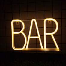 1pc LED Bar/Party Neon Sign Decor Light, Battery/USB Powered, Suitable For Holiday, Party, Home, Shop, Window, Bedroom Decoration