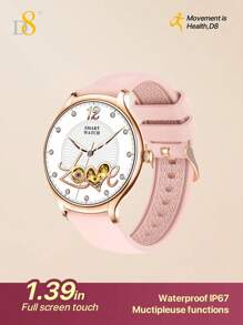 D8智慧手錶女款，防水健身追蹤器，100+跑步運動計步器，睡眠循環，1.39英寸觸控螢幕智慧手錶適用於Android-iPhone IOS，日常運動記憶，通知，音樂播放器，睡眠監測，活動追蹤器，無線通知，音樂播放器。 - 粉色 - 查看 3