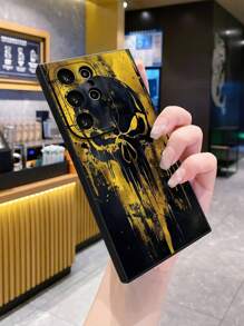 1PC Skeleton Gold-Color Camera Drop-Proof Phone Case Compatible With Apple, /Compatible With Galaxy, Compatible With Infinix, Compatible With Redmi, Compatible With OPPO, Compatible With VIVO, Compatible With Realme, Compatible With POCO Waterproof Shockproof Anti-Fall Scratch Resistant,International Version, Not The Domestic Version - Black - View 4
