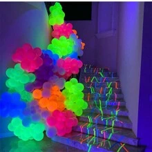 30 piezas de globos neón UV - Decoraciones para fiestas y bodas que brillan en la oscuridad, globos fluorescentes de 10 pulgadas que reaccionan a la luz negra, adecuados para celebraciones de cumpleaños y diversas fiestas
