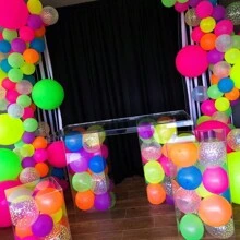 30 piezas de globos neón UV - Decoraciones para fiestas y bodas que brillan en la oscuridad, globos fluorescentes de 10 pulgadas que reaccionan a la luz negra, adecuados para celebraciones de cumpleaños y diversas fiestas