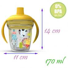 Baby Toddler Transition Cup With Handle 170 Ml Anti-Choke Valve Rigid Spout - Amarillo - Ver 4