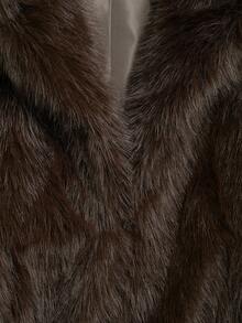 INDEFEIR 冬季新款女装欧洲美式仿皮草保暖宽松时尚外套