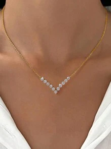 Esberry 1 Pc 925 Sterling Silver Elegant Gorgeous Cubic Zirconia Pendant Necklace For Women Fine Ladies Jewelry Gift Birthday Gifts Party Gifts Holiday Gifts