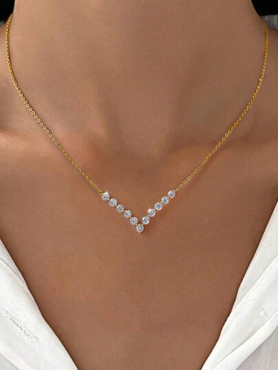 Esberry 1 Pieza Collar Colgante de Plata de Ley 925 con Elegante y Hermoso Cubic Zirconia para Mujer, Regalo Fino de Joyería para Damas, Regalo de Cumpleaños, Fiesta, Vacaciones