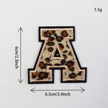 (A-Z) Leopard Letter Patches On Chenille Iron, Alphabet Patches On Alphabet Embroidered Clothing, Dresses, Hats, Jeans, Shoe Bags, DIY Supplies, Leopard,Grandma Mother's Day Gift,Mother's Day