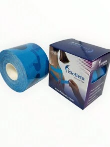 CINTA KINESIOLOGICA VENDAJE NEUROMUSCULAR TAPE CERTIFICADA - Azul y blanco - Ver 1