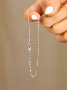 BALMORA 1 Pc Fashionable S925 Sterling Silver Simple Bracelet For Girl/Women/Girlfriend/Mother Retro Party Dating Gift Daily Wear Birthday Gift