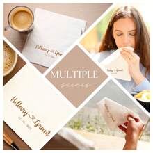 20-500 tờ khăn ăn cưới tùy chỉnh, khăn ăn cocktail ba lớp cá nhân hóa, thích hợp cho tiệc sinh nhật, tiệc mừng em bé, lễ đính hôn, tiệc độc thân/tiệc chia tay đời độc thân, các buổi họp mặt, khăn ăn dùng một lần cho đồ uống/tráng miệng, có thể dùng để trang trí bàn tiệc cưới, thích hợp cho các cặp đôi, người yêu và trang trí lãng mạn. ,Tình yêu vĩnh cửu - trắng - Xem 7