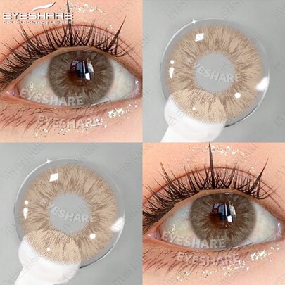 EYESHARE 1 Pair Colored Contact Lens Eye Makeup Enlarge Eyes Cosmetic Beauty Colored Pupils Yearly Use 14.5mm Halloween Costume Cosplay