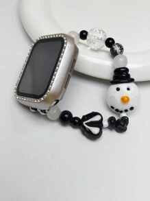1 件圣诞串珠雪人 Apple Watch 表带,时尚可爱的弹性圣诞装饰,兼容 Apple Watch 表带 38/40/41/42/44/45/46/49mm,兼容 Apple Watch Ultra/SE/10/9/8/7/5/4/3/2/1 - 彩色 - 查看 12