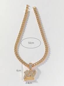 1 szt. Fajny modny naszyjnik z kryształkami w stylu hip-hop, odpowiedni dla mężczyzn i kobiet, do codziennego noszenia, na Boże Narodzenie, Nowy Rok, prezent na Walentynki