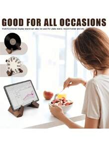 1pc Handmade Wooden Cookbook Stand, Rustic Farmhouse Recipe Book Holder For Kitchen Countertops And Cabinets! - Multicolor - View 8