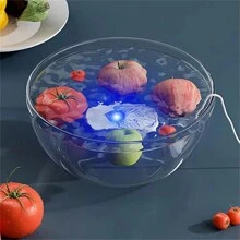 Fruit And Vegetable Cleaning Machine Multi Functional Ultrasonic Cleaner Mini Kitchen Vegetable High Frequency Cleaning Machine - White - View 3