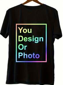 Camiseta con impresión por transferencia de calor de logotipo gráfico de texto personalizado, moda de vuelta a la escuela con impresión reflectante - 8 cm * 8 cm - Ver 2