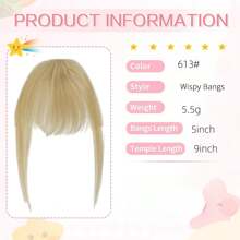 Human Hair Extensions Clip In Bangs French Bangs Clip On Bangs With Temple Natural Thick Fake Bangs Fringe Bangs Hairpieces For Women Daily Wear - S613 - View 2