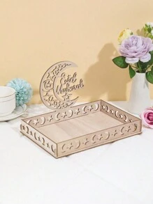 1 pieza Bandeja de madera con forma de luna y estrellas para caramelos/aperitivos, regalo decorativo de mesa creativo