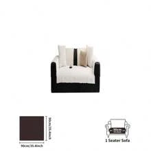 1pc Cream-Colored Plush Sofa Cover, Non-Slip Sofa Pad For Home Use In Autumn/Winter, Pet-Friendly Sofa Protector, Suitable For Bedroom, Living Room, Office, Home Decor