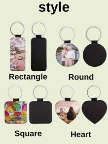 1pc Custom Photo Keychain, Personalised Leather Photo Keychain, Customized Picture Keychain,Birthday Gift, Anniversary Gift, Valentine's Day Gift, Father's Day Gift, Mother's Day Gift - Style a - View 6