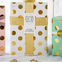 5pcs Elegant Gold Foil Polka Dot Wrapping Paper Roll - Perfect For Weddings, Christmas, Birthdays, Etc. (19.68in * 27.56in)